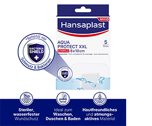 HANSAPLAST Aqua Protect apósito estéril 8x10 cm, 5 uds