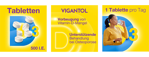 VIGANTOL 500 U.I. comprimidos de vitamina D3, 50 uds