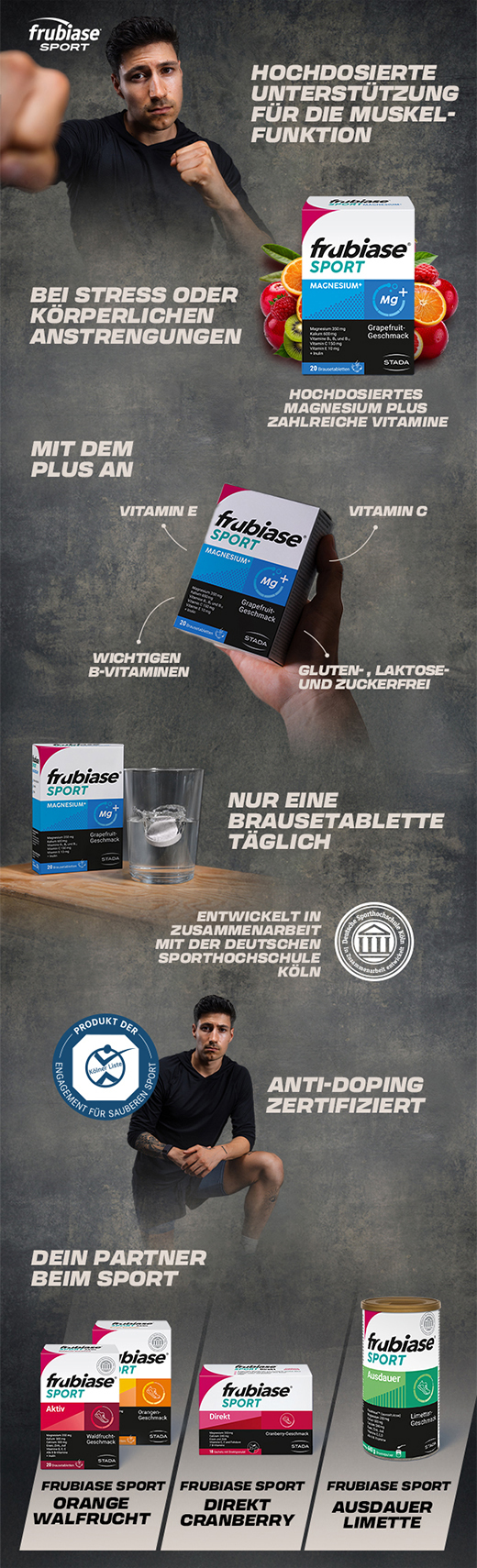 FRUBIASE MAGNESIUM Plus Comprimidos Efervescentes, 20 uds