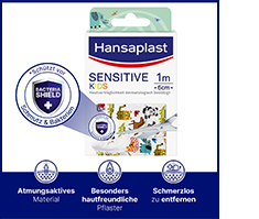 HANSAPLAST Esparadrapo infantil sensible 6 cmx1 m, 1 ud
