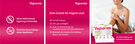 VAGISAN sept supositorios vaginales con povidona yodada, 10 uds