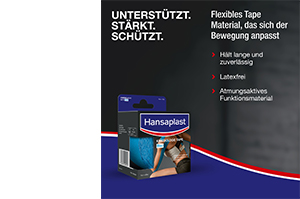 HANSAPLAST Cinta kinesiológica deportiva 5 cmx5 m azul, 1 ud