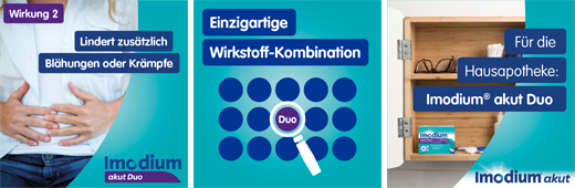 IMODIUM akut Duo 2 mg/125 mg comprimidos, 12 uds