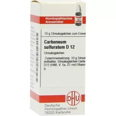 CARBONEUM SULFURATUM D 12 glóbulos, 10 g CARBONEUM SULFURATUM D 12 glóbulos, 10 g