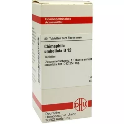 CHIMAPHILA UMBELLATA D 12 tabletas, 80 piezas