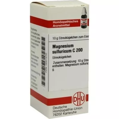 MAGNESIUM SULFURICUM C 200 glóbulos, 10 g