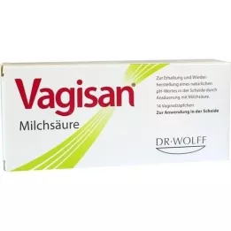 VAGISAN Supositorios vaginales de ácido láctico, 14 piezas