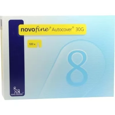 NOVOFINE Cánulas Autocover 8 mm 30 G, 100 unidades
