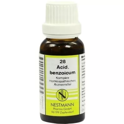 ACIDUM BENZOICUM KOMPLEX Dilución nº 28, 20 ml