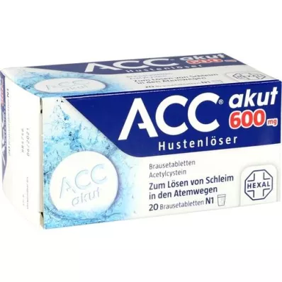 ACC 600 tabletas efervescentes agudas, 20 piezas