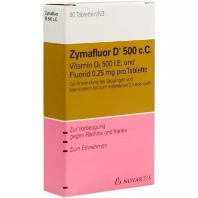 ZYMAFLUOR D 500 C C tabletas, 90 piezas