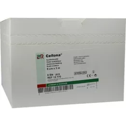 CELLONA Algodón sintético estéril 6 cmx3 m, 8 piezas