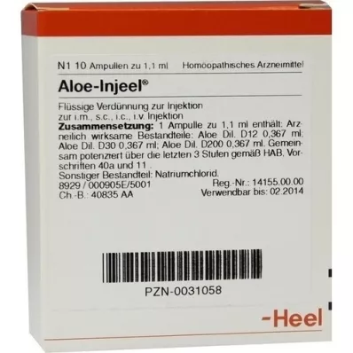 ALOE INJEEL Ampollas, 10 piezas