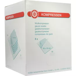 MULLKOMPRESSEN 10x10 cm estéril 32 veces, 8X5 unidades