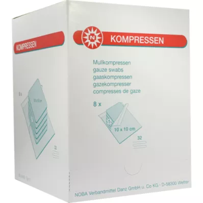 MULLKOMPRESSEN 10x10 cm estéril 32 veces, 8X5 unidades