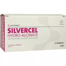 SILVERCEL Taponamiento de hidroalginato 2,5x30,5 cm, 5 piezas