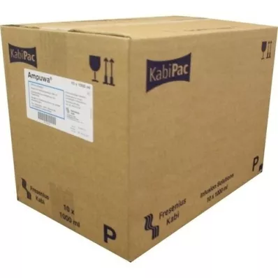 AMPUWA Frasco de plástico para solución inyectable/para perfusión, 10X1000 ml