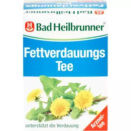 BAD HEILBRUNNER Bolsa filtrante de té para la digestión de grasas, 8X1,8 g