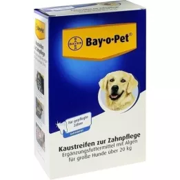 BAY O PET Tiras masticables dentales para perros grandes, 140 g