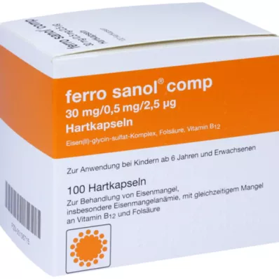 FERRO SANOL comp.Hartkaps.m.msr.überz.Pellets, 100 piezas