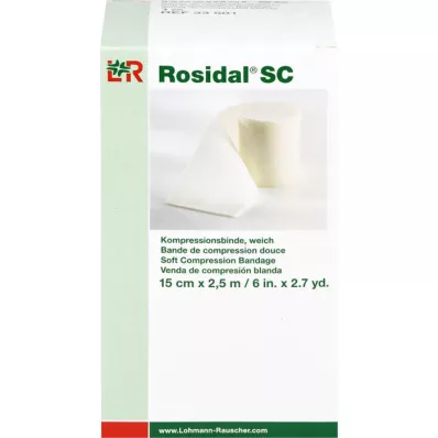 ROSIDAL SC Vendaje de compresión suave 15 cm x 2,5 m, 1 pieza