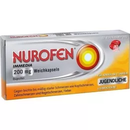 NUROFEN Cápsulas blandas inmediatas de 200 mg, 10 unidades