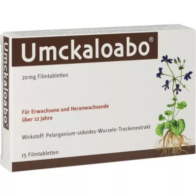 UMCKALOABO 20 mg comprimidos recubiertos con película, 15 unidades