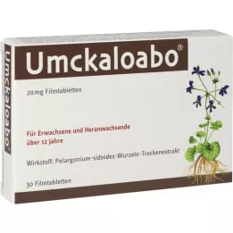 UMCKALOABO 20 mg comprimidos recubiertos con película, 30 unidades
