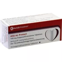 ASS AL Proteja tabletas de jugo gástrico de 100 mg, 50 piezas