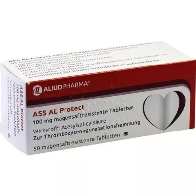 ASS AL Proteja tabletas de jugo gástrico de 100 mg, 50 piezas