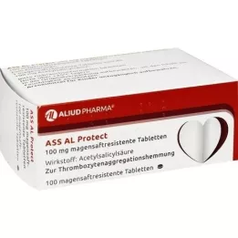 ASS AL Proteger tabletas de jugo gástrico de 100 mg, 100 piezas