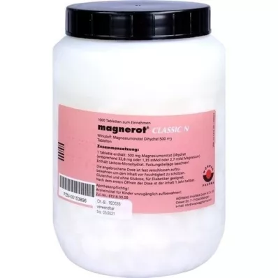 MAGNEROT CLASSIC N tabletas, 1000 piezas