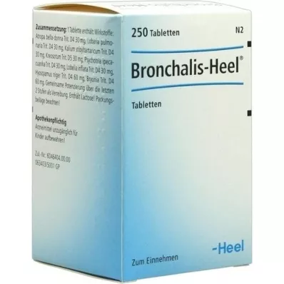 BRONCHALIS Tabletas para el talón, 250 unidades