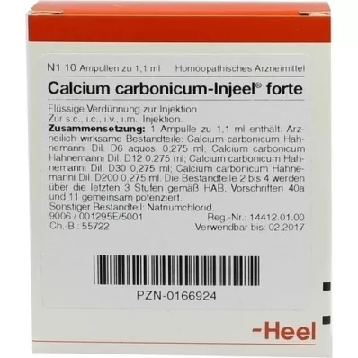 CALCIUM CARBONICUM INJEEL ampollas fuertes, 10 piezas