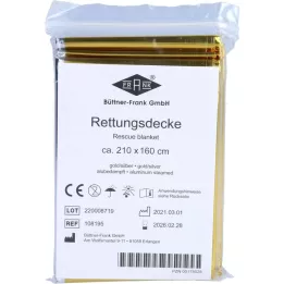 RETTUNGSDECKE KFZ 160x210 cm oro/plata, 1 pieza