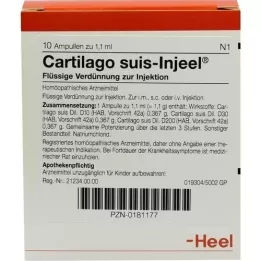 CARTILAGO ampollas suis Injeel, 10 piezas