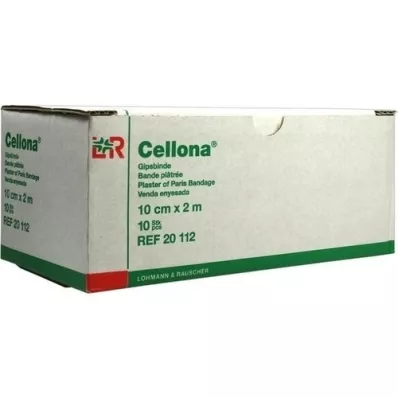 CELLONA Vendas de yeso 10 cm x 2 m, 10 piezas