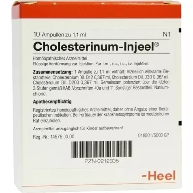 CHOLESTERINUM INJEEL Ampollas, 10 piezas