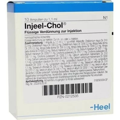 INJEEL Ampollas de chol, 10 piezas