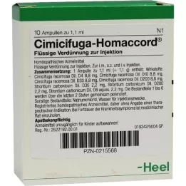 CIMICIFUGA HOMACCORD Ampollas, 10 piezas