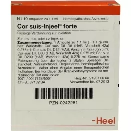 COR SUIS Ampollas Injeel Forte, 10 piezas