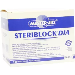 STERIBLOCK DIA Apósito de compresión blanco 25x86 mm, 100 unidades
