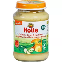 HOLLE Calabacín y calabaza con patatas, 190 g