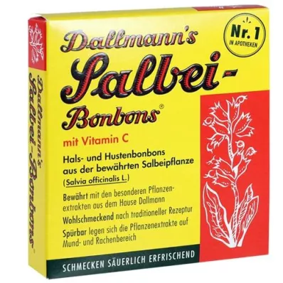 DALLMANNS Caramelos de salvia con Vit.C., 20 piezas