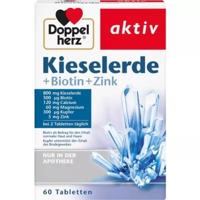DOPPELHERZ Tabletas de sílice+biotina+zinc, 60 unidades DOPPELHERZ Tabletas de sílice+biotina+zinc, 60 unidades