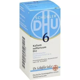 BIOCHEMIE DHU 6 tabletas de potasio sulfuricum D 12, 80 piezas