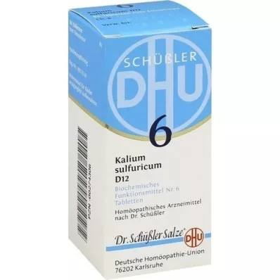 BIOCHEMIE DHU 6 tabletas de potasio sulfuricum D 12, 80 piezas