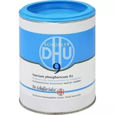 BIOCHEMIE DHU 9 comprimidos de Natrum phosphoricum D 3, 1000 unidades