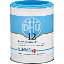 BIOCHEMIE DHU 12 tabletas de calcio sulfuricum D 6, 1000 piezas