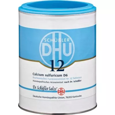 BIOCHEMIE DHU 12 tabletas de calcio sulfuricum D 6, 1000 piezas